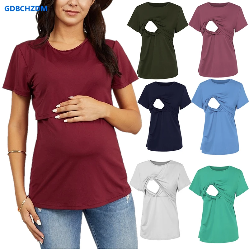 Casual Maternity Clothes For Women Breastfeeding Clothing Short Sleeve T-Shirt Striped V-Neck Pregnant Women's Nursing Tops
Casual Maternity Clothes For Women Breastfeeding Clothing Short Sleeve T-Shirt Striped V-Neck Pregnant Women's Nursing Tops