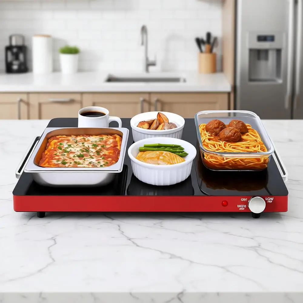Electric Warming Tray Glass Surface Hot Serving Tray Adjustable Temperature 140° to 230° Energy Efficient & Space Saving
Electric Warming Tray Glass Surface Hot Serving Tray Adjustable Temperature 140° to 230° Energy Efficient & Space Saving