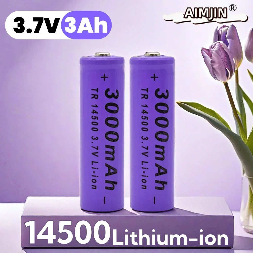 New 14500 lithium battery 3.7V 3000mAh rechargeable battery flashlight battery LED flashlight toy
New 14500 lithium battery 3.7V 3000mAh rechargeable battery flashlight battery LED flashlight toy