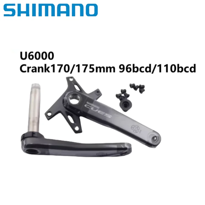 Шатун Shimano U6000, 170 мм, 175 мм, 10 скоростей, 96BCD/110BCD, правый, левый, один комплект, серия CUES, детали для велосипедного шатуна MTB
Шатун Shimano U6000, 170 мм, 175 мм, 10 скоростей, 96BCD/110BCD, правый, левый, один комплект, серия CUES, детали для велосипедного шатуна MTB