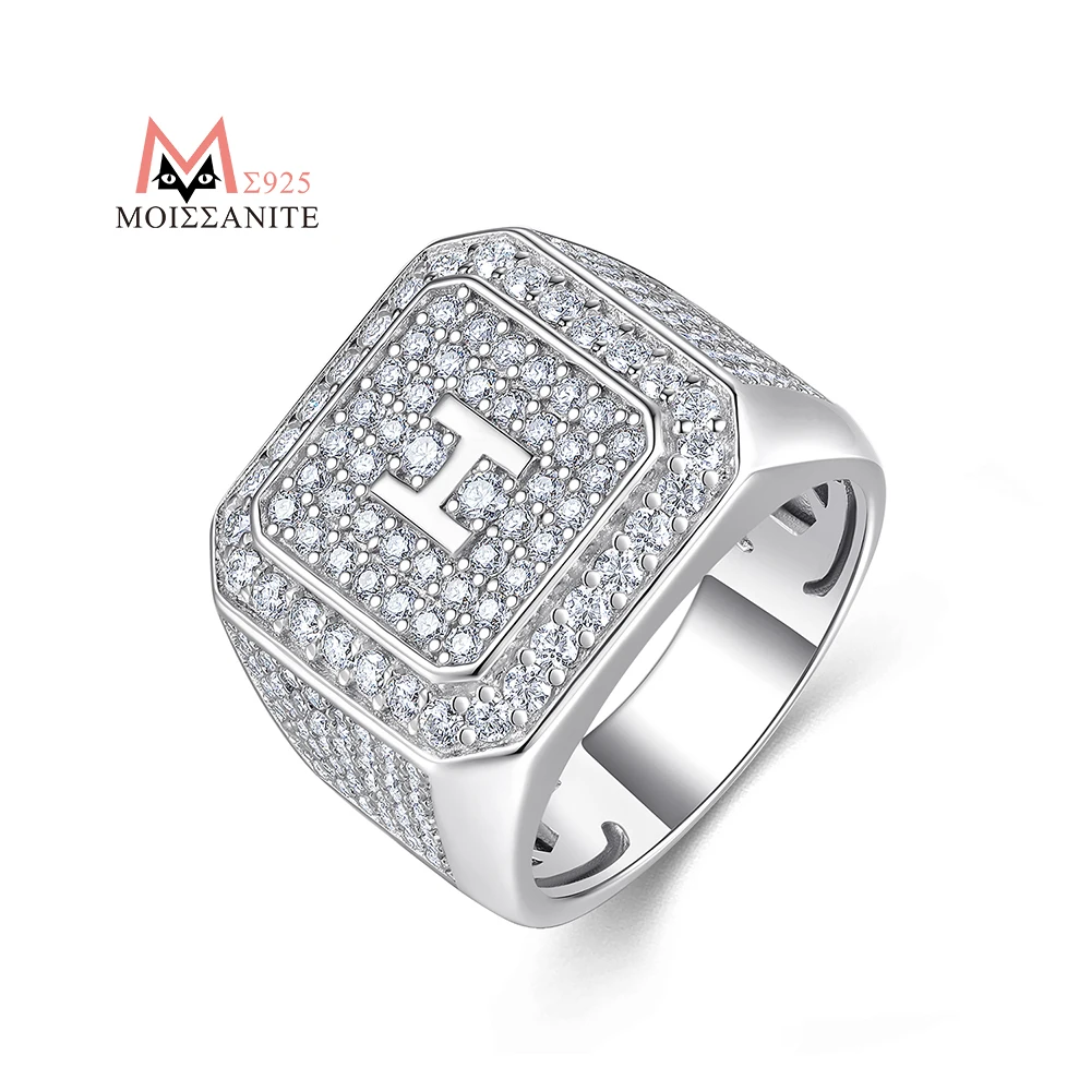 JIUZUAN Moissanite Ring Letter H 925 Silver 18K Gold Plated Hip Hop Pave Jewelry Gift Comes with GRA Certificate
JIUZUAN Moissanite Ring Letter H 925 Silver 18K Gold Plated Hip Hop Pave Jewelry Gift Comes with GRA Certificate