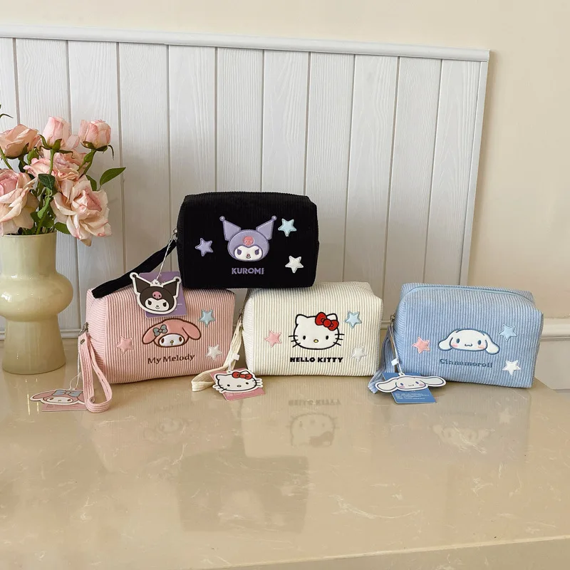 Sanrio Hello Kitty Melody Corduroy Cosmetic Bag Cute Cartoon Makeup Pouch Storage Phone Purse Crossbody Tote Handbag
Sanrio Hello Kitty Melody Corduroy Cosmetic Bag Cute Cartoon Makeup Pouch Storage Phone Purse Crossbody Tote Handbag