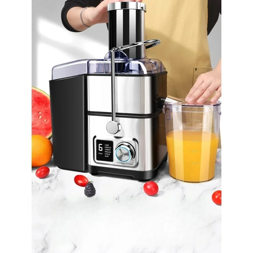 th 6-SPEED Juicer Machines Vegetable and Fruit, Juice Extractor with 3.5" Big Wide Chute, Easy Clean, Anti-Drip Function
th 6-SPEED Juicer Machines Vegetable and Fruit, Juice Extractor with 3.5" Big Wide Chute, Easy Clean, Anti-Drip Function