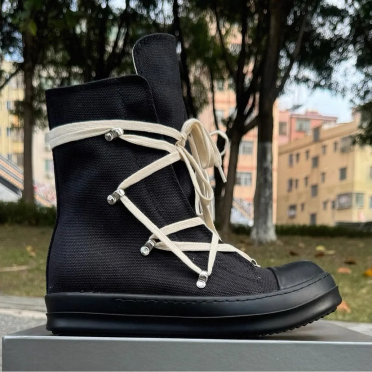 Ro Classic Designer Ro Black Canvas Boot High Top Shoe Men Casual Shoes Luxury Zipper Women Sneaker Thick-Sole Ankle Boots
Ro Classic Designer Ro Black Canvas Boot High Top Shoe Men Casual Shoes Luxury Zipper Women Sneaker Thick-Sole Ankle Boots