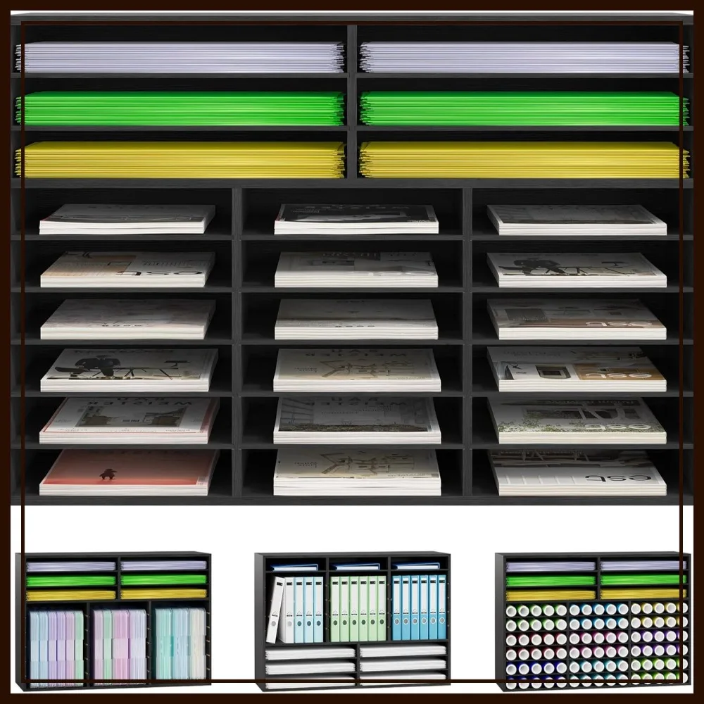 12x12 Scrapbook Paper Storage, Stackable 24 Slots Adjustable Shelves, Wooden Organizer for A3 A4 Paper & Vinyl Roll, Black
12x12 Scrapbook Paper Storage, Stackable 24 Slots Adjustable Shelves, Wooden Organizer for A3 A4 Paper & Vinyl Roll, Black