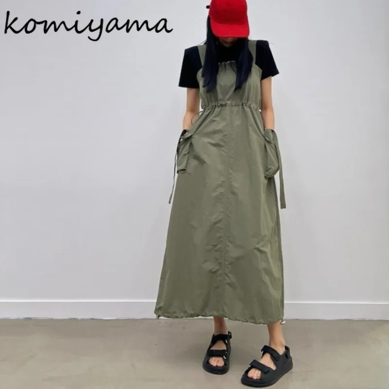 Туника на шнуровке, Vestidos Mujer, платье с карманами для лагера, платье без рукавов в стиле сафари, 2021, женские платья, летние халаты
Туника на шнуровке, Vestidos Mujer, платье с карманами для лагера, платье без рукавов в стиле сафари, 2021, женские платья, летние халаты