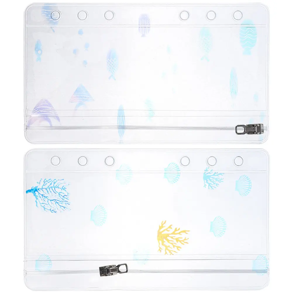 2Pcs Binder Zipper Bag Ocean Series Loose Leaf 6-Ring PVC Refill Pouch Office Document Storage Business Card Pocket
2Pcs Binder Zipper Bag Ocean Series Loose Leaf 6-Ring PVC Refill Pouch Office Document Storage Business Card Pocket
