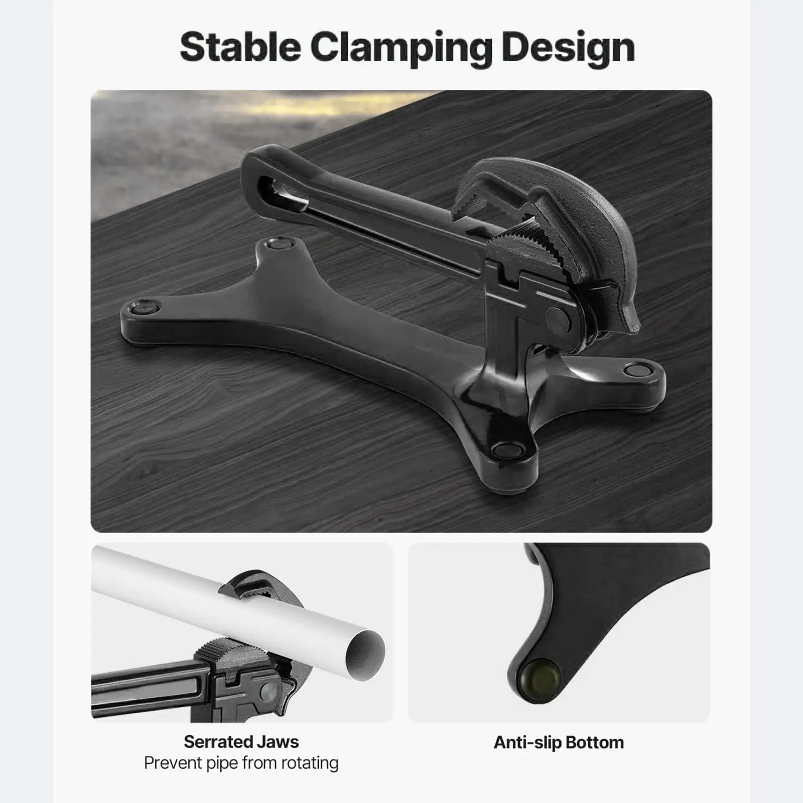 Manual Pipe Clamp Heavy Duty Aluminum Alloy Self Locking Vise Portable Non Slip Tube Holding Tool for Workshop
Manual Pipe Clamp Heavy Duty Aluminum Alloy Self Locking Vise Portable Non Slip Tube Holding Tool for Workshop
