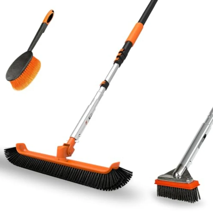 4-in-1 pool brush for inground above ground pools, stainless steel head, silver, heavy duty 18 head with 16ft pole and handheld
4-in-1 pool brush for inground above ground pools, stainless steel head, silver, heavy duty 18 head with 16ft pole and handheld