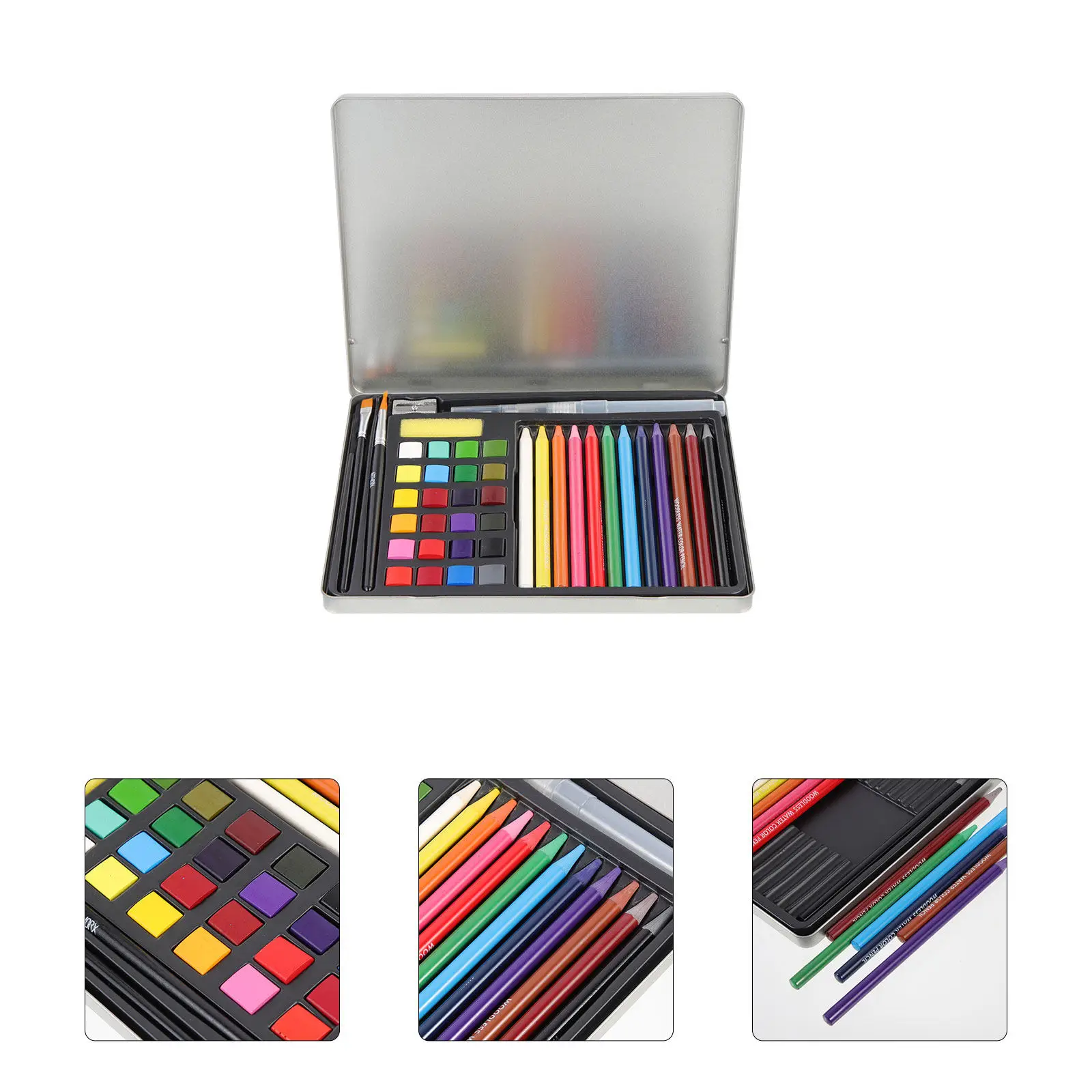 1Set Watercolor Pigment Kit Solid Paints Portable Lightweight Multifunctional Travel Water Painting Supplies for
1Set Watercolor Pigment Kit Solid Paints Portable Lightweight Multifunctional Travel Water Painting Supplies for