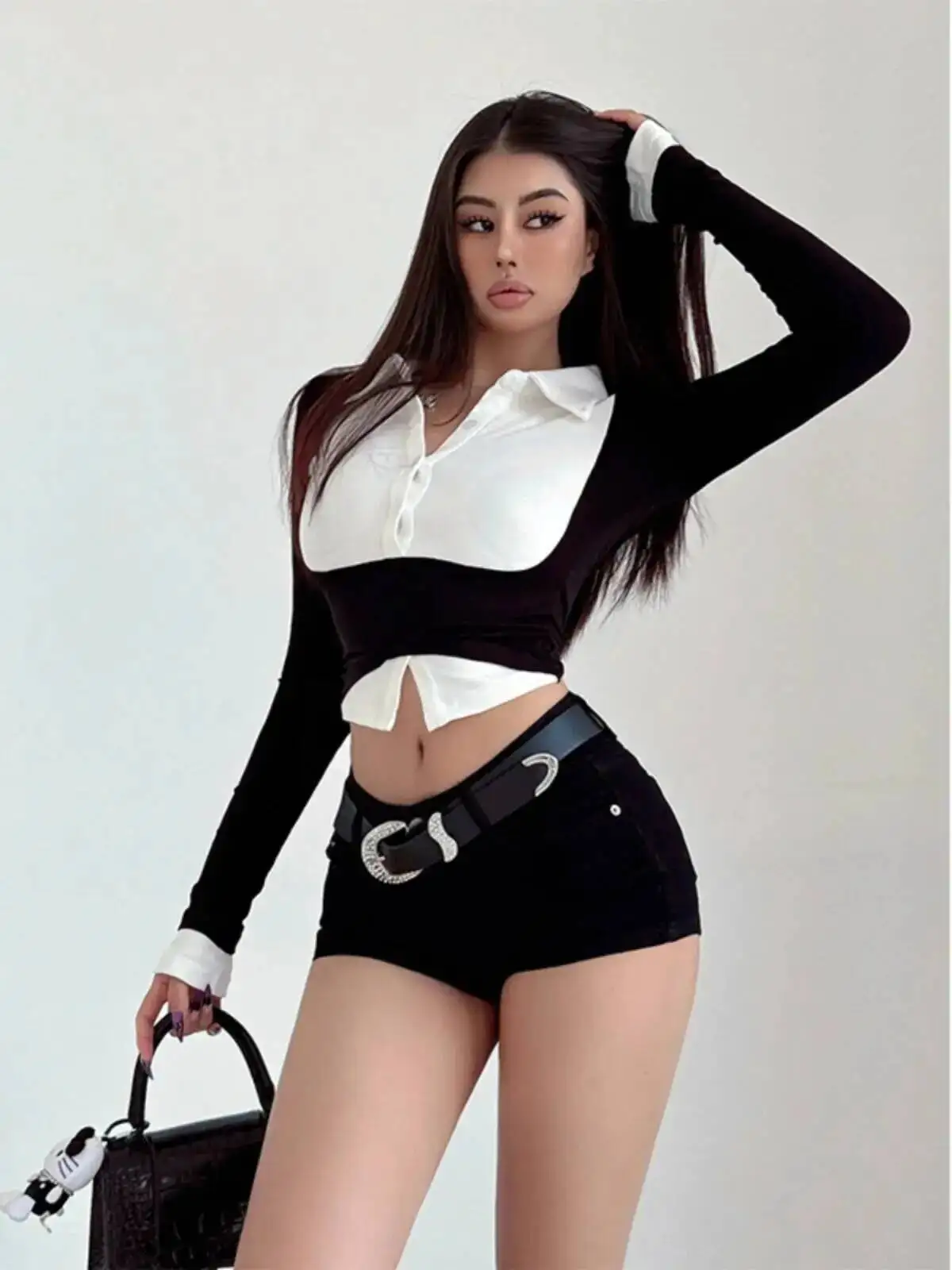Hot Girl Flip Collar Fake Two Piece Bottom Button Up Designer Collared Corset Shirt Women 2025 Slimming Polo Collar Short 8M2X
Hot Girl Flip Collar Fake Two Piece Bottom Button Up Designer Collared Corset Shirt Women 2025 Slimming Polo Collar Short 8M2X
