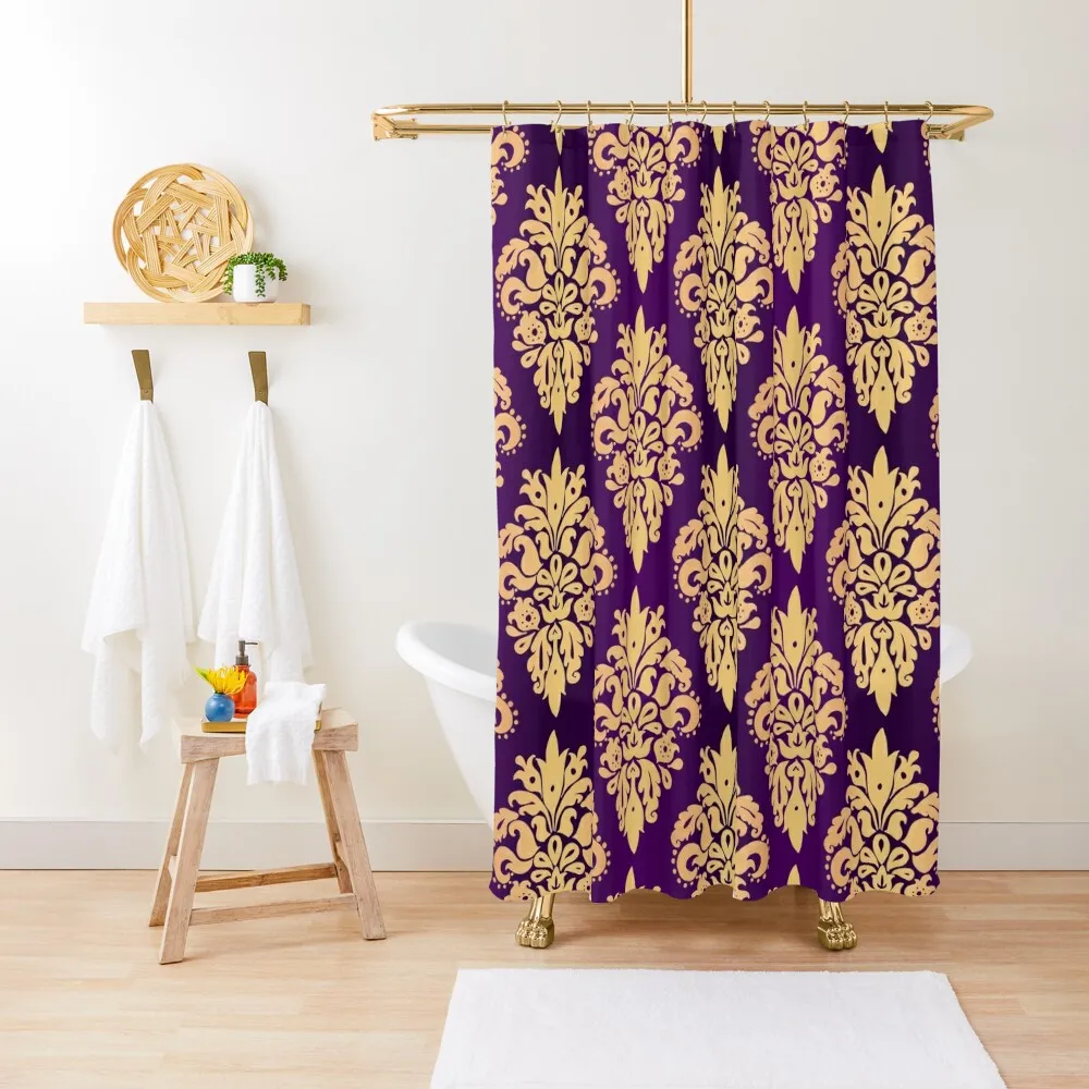 Purple and Gold Classic Damask Pattern Shower Curtain Bathroom Accessorys Shower For Bathroom Set Curtain
Purple and Gold Classic Damask Pattern Shower Curtain Bathroom Accessorys Shower For Bathroom Set Curtain