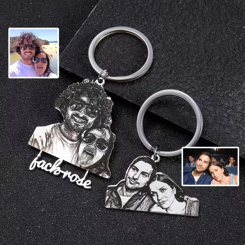Customized Photo Keychain With Laser Engraved Custom Image Fashionable Stainless Steel Keychain Jewelry Gift
Customized Photo Keychain With Laser Engraved Custom Image Fashionable Stainless Steel Keychain Jewelry Gift