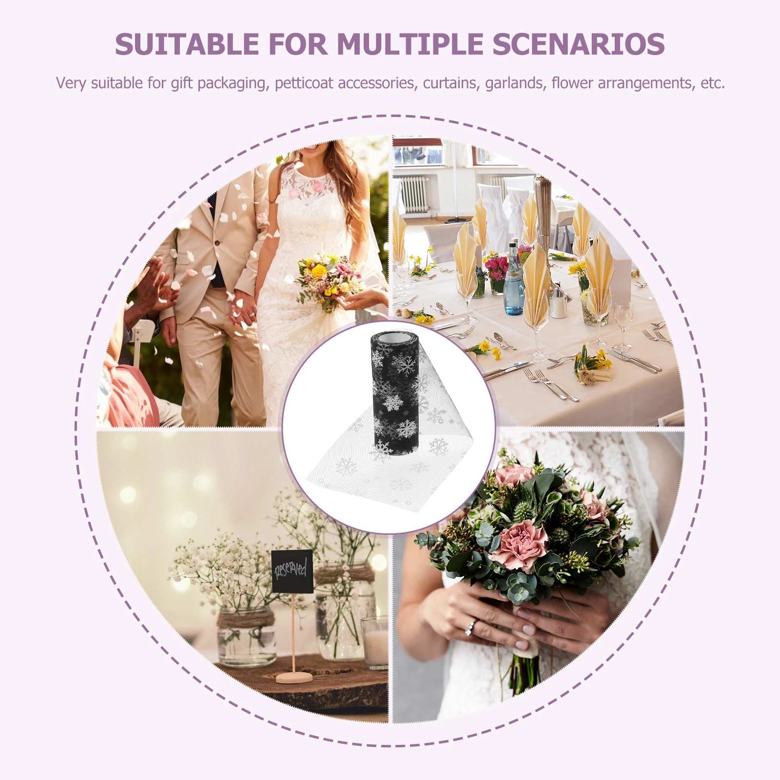 15 Cm Merry Christmas Garland Tulle with Snowflakes Tree Decorative White Black Material Miss
15 Cm Merry Christmas Garland Tulle with Snowflakes Tree Decorative White Black Material Miss