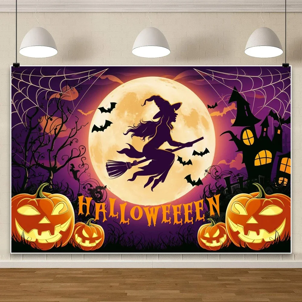 Happy Halloween Horror Castle Backdrop Full Moon Scary Night Halloween Background Skeleton Pumpkin Kids Cosplay Supplies Banner
Happy Halloween Horror Castle Backdrop Full Moon Scary Night Halloween Background Skeleton Pumpkin Kids Cosplay Supplies Banner