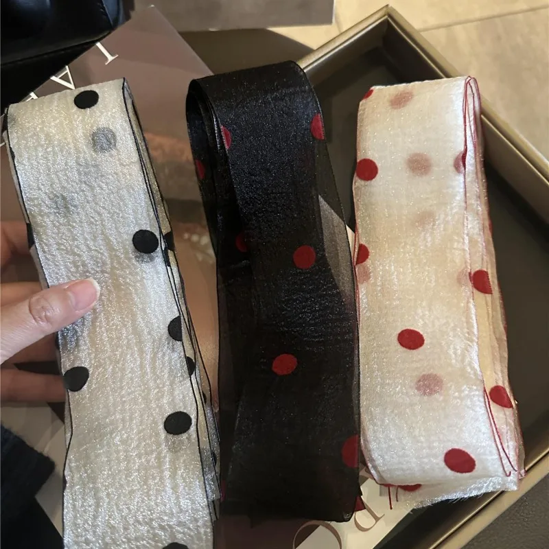 Polka Dot Lace Ribbon Scarf for Women Summer New Versatile Small Silk Scarf Hairband Braiding Neck Scarf Lightweight Breathable
Polka Dot Lace Ribbon Scarf for Women Summer New Versatile Small Silk Scarf Hairband Braiding Neck Scarf Lightweight Breathable