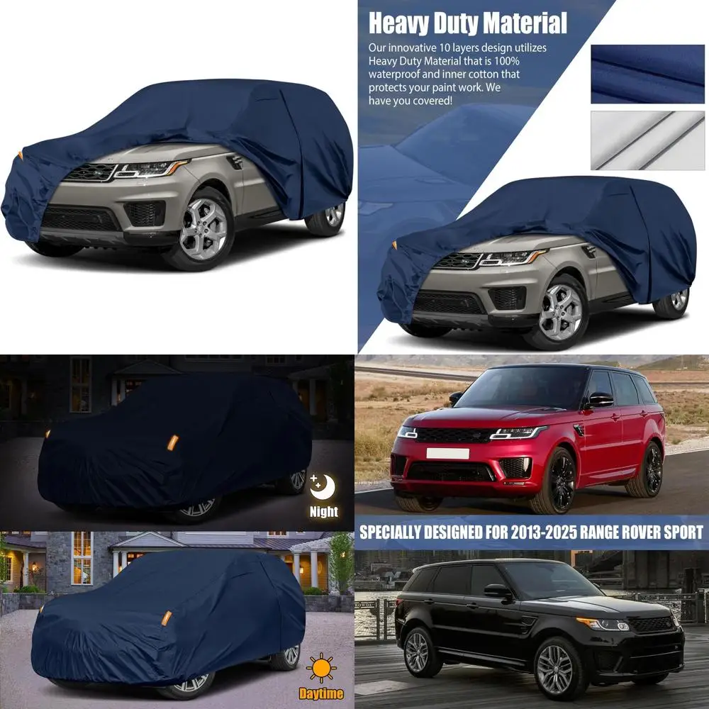 Универсальный сверхпрочный 10-слойный чехол для внедорожников 2013-2026 годов выпуска, всепогодная защита с дверцей на молнии и ветрозащитными ремнями
Универсальный сверхпрочный 10-слойный чехол для внедорожников 2013-2026 годов выпуска, всепогодная защита с дверцей на молнии и ветрозащитными ремнями