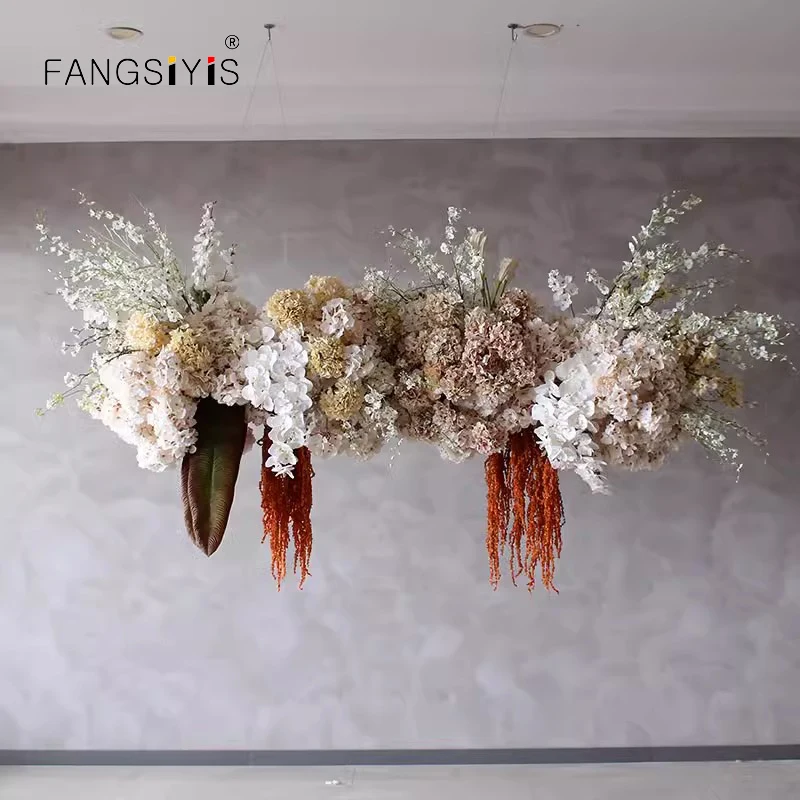 240CM Luxury Rose Hydrangea Ceiling Hanging Floral Wedding Backdrop Deco Single Double sided Flower Row Arrangement Event Flower
240CM Luxury Rose Hydrangea Ceiling Hanging Floral Wedding Backdrop Deco Single Double sided Flower Row Arrangement Event Flower