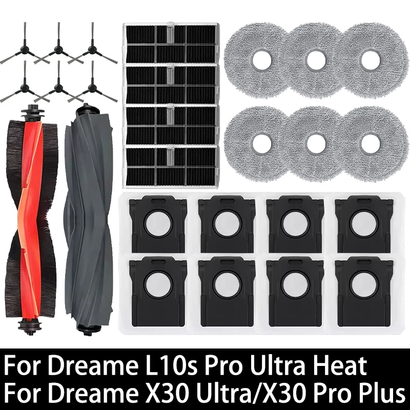 Комплект запчастей для пылесосов Dreame L10s Pro Ultra Heat/X30 Ultra/X30 Pro Ultra/X30 Pro Plus: щетки, фильтры, салфетки для влажной уборки, мешки для сбора пыли
Комплект запчастей для пылесосов Dreame L10s Pro Ultra Heat/X30 Ultra/X30 Pro Ultra/X30 Pro Plus: щетки, фильтры, салфетки для влажной уборки, мешки для сбора пыли