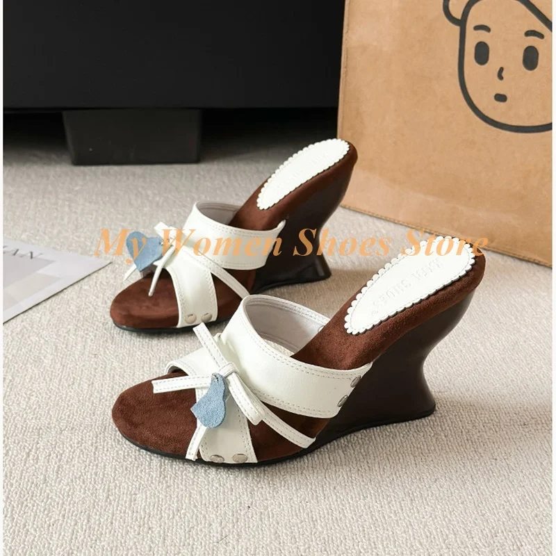 White Leather Wedges Slipper Open Toe Slip On Knot Strange Style Real Picture Handmade Runway 2026 Summer Women Dress Shoes
White Leather Wedges Slipper Open Toe Slip On Knot Strange Style Real Picture Handmade Runway 2026 Summer Women Dress Shoes