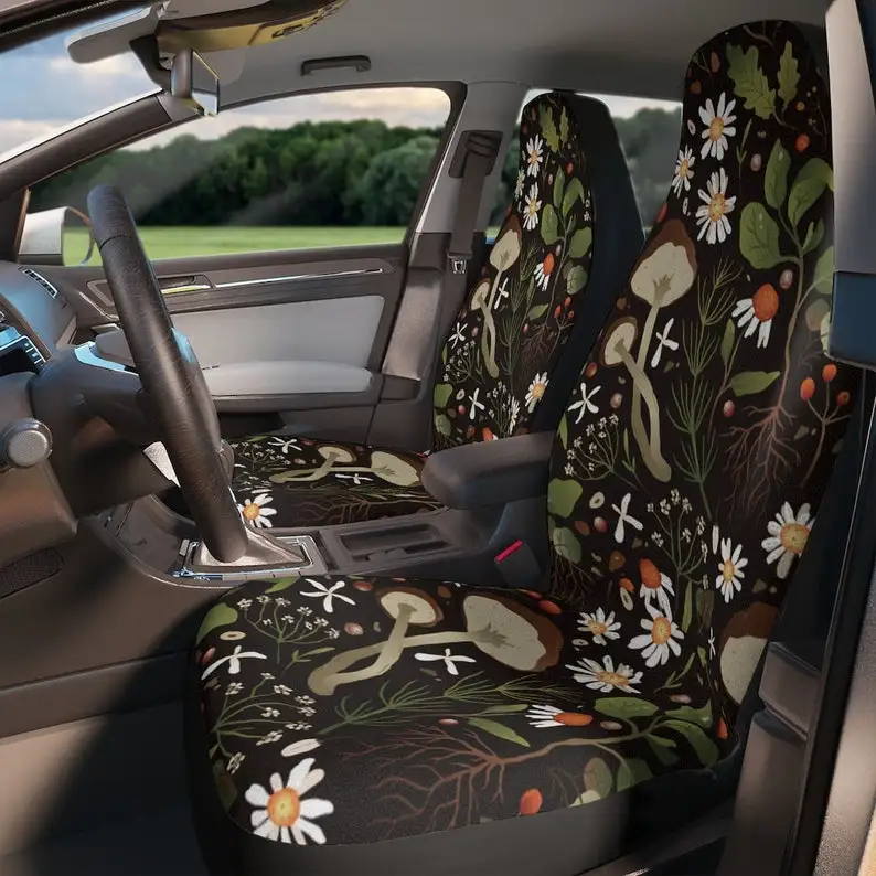 Boho Mushroom Plant Print Car Seat Covers Set of 2 | Hippie Cottagecore Daisy Flower Car Seat Covers For Vehicle For Women
Boho Mushroom Plant Print Car Seat Covers Set of 2 | Hippie Cottagecore Daisy Flower Car Seat Covers For Vehicle For Women
