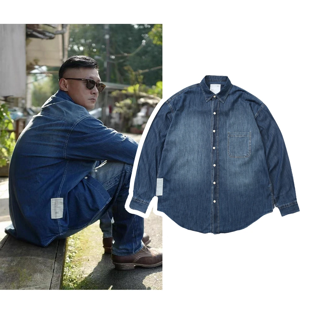 Trendy Long Sve Denim irt Waed Casual Loose Fit Pure Color Versatile Spring Autumn Men's Jeans Jaet Youth ular
Trendy Long Sve Denim irt Waed Casual Loose Fit Pure Color Versatile Spring Autumn Men's Jeans Jaet Youth ular