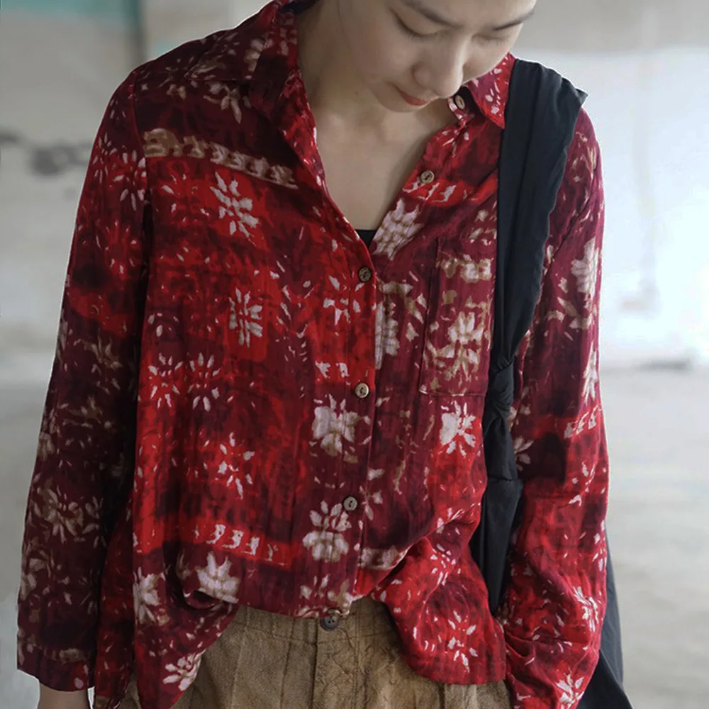 Long-Sleeved Thai Cotton Printed Hong Kong-Style Shirt With Retro Design women Button Down High Low Casual Top That Fits Well
Long-Sleeved Thai Cotton Printed Hong Kong-Style Shirt With Retro Design women Button Down High Low Casual Top That Fits Well