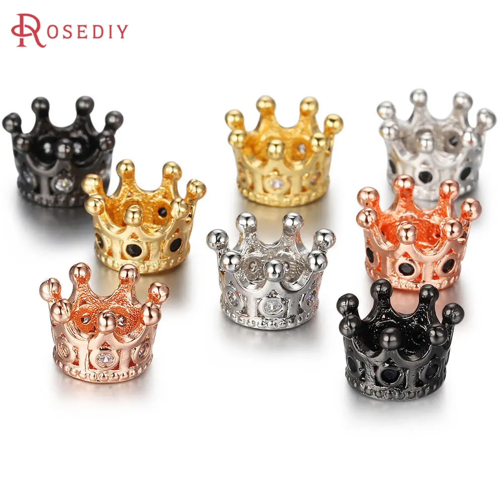 12PCS Quality Gold Color Brass and Zircon Crown Spacer Beads Bracelets Beads Jewelry Diy Accessories Making
12PCS Quality Gold Color Brass and Zircon Crown Spacer Beads Bracelets Beads Jewelry Diy Accessories Making