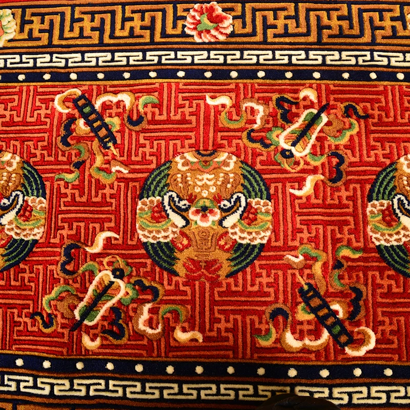 A pair of Tibetan pure wool New Tibetan auspicious pattern Tibetan living room coffee table Bedroom bedside carpet card cushion
A pair of Tibetan pure wool New Tibetan auspicious pattern Tibetan living room coffee table Bedroom bedside carpet card cushion