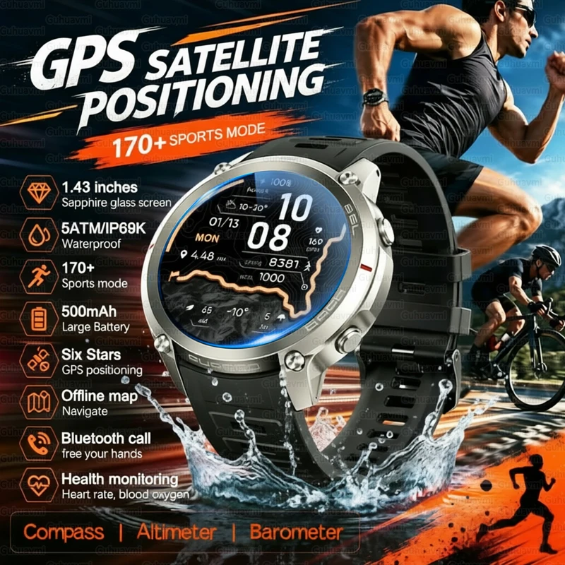 2026 New GPS Navigation Sports Smartwatch Men Offline Map Compass 5ATM Waterproof Fitness Tracking Bluetooth Call Smart Bracelet
2026 New GPS Navigation Sports Smartwatch Men Offline Map Compass 5ATM Waterproof Fitness Tracking Bluetooth Call Smart Bracelet