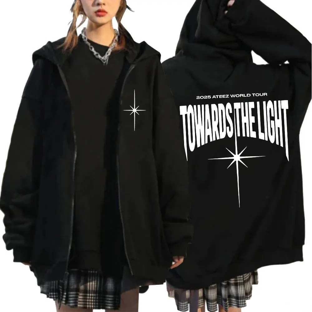 2025 Ateez World Tour Towards The Light Hoodie Men Women Korean Kpop Zipper Hoodies Jacket Casual Fashion Long Sleeve Sweatshirt
2025 Ateez World Tour Towards The Light Hoodie Men Women Korean Kpop Zipper Hoodies Jacket Casual Fashion Long Sleeve Sweatshirt