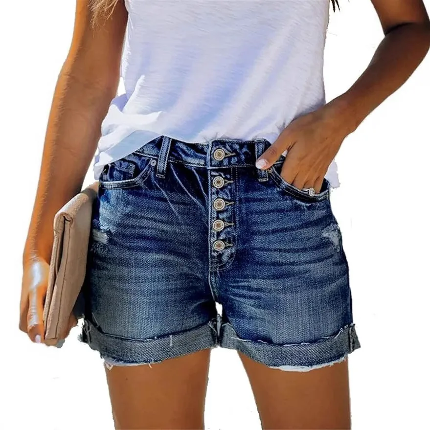 Women's Summer Shorts Mini Distressed Denim Shorts High Waisted Button Front Jean Shorts Mid Waist Cuffed Hem with Front Pocket
Women's Summer Shorts Mini Distressed Denim Shorts High Waisted Button Front Jean Shorts Mid Waist Cuffed Hem with Front Pocket