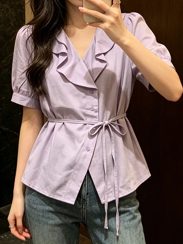 plus Size Women's Shirt Summer New Style Slimming Design V-neck Tie Short Sleeve Blouse Belly Concealing Floral Women's ...
plus Size Women's Shirt Summer New Style Slimming Design V-neck Tie Short Sleeve Blouse Belly Concealing Floral Women's ...