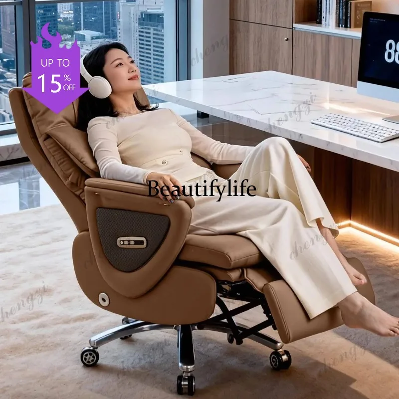 07 Luxury Massage Executive Chair with Genuine Leather - Ergonomic Office Desk Chair for Prolonged Sitting Comfort Furniture
07 Luxury Massage Executive Chair with Genuine Leather - Ergonomic Office Desk Chair for Prolonged Sitting Comfort Furniture