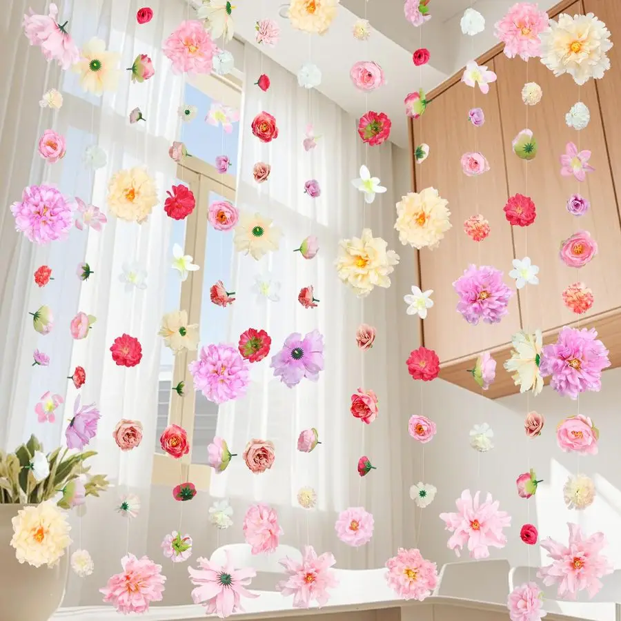12 PCS Artificial Flowers Hanging Decorations,11.5FT Spring Flower Garland with Hooks Hanging Flowers for Decoration for Wedding
12 PCS Artificial Flowers Hanging Decorations,11.5FT Spring Flower Garland with Hooks Hanging Flowers for Decoration for Wedding