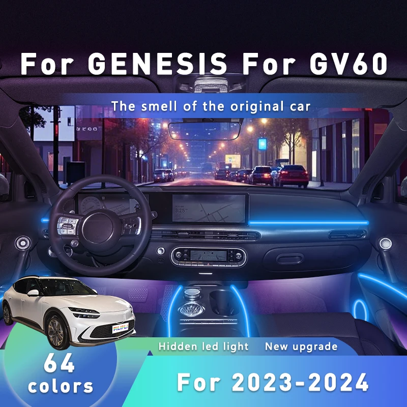 FILIPLI For The GENESIS GV60 For 2023-2024 Smart 64 RGB Music Dynamic Lamp New Upgrade Car Ambient Mood Lights Easy To Install
FILIPLI For The GENESIS GV60 For 2023-2024 Smart 64 RGB Music Dynamic Lamp New Upgrade Car Ambient Mood Lights Easy To Install