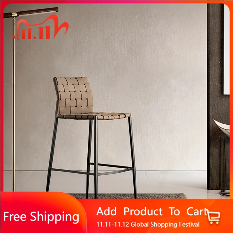 Modern Backrest Bar Chairs Minimalist Woven Counter Single Lounge High Chairs Kitchen Fashion Apartment Sillas De Bar Furniture
Modern Backrest Bar Chairs Minimalist Woven Counter Single Lounge High Chairs Kitchen Fashion Apartment Sillas De Bar Furniture