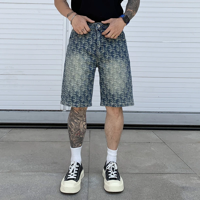 BGC9376 High Street Vintage Jacquard Tide Denim Shorts Men's American High Street Wide Leg Gangster Handsome Casual
BGC9376 High Street Vintage Jacquard Tide Denim Shorts Men's American High Street Wide Leg Gangster Handsome Casual
