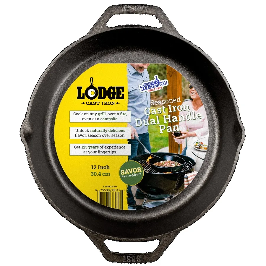 Cast Iron Seasoned 12" Dual Handle Pan-Savor The Outdoors
Cast Iron Seasoned 12" Dual Handle Pan-Savor The Outdoors