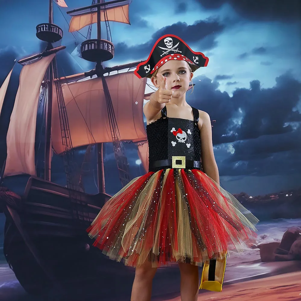 Girl's Princess Sea Pirate Kids Costume Tutu Dress Toddler Deckhand Captain Hook Fancy Dress Girls Outfit Halloween Costume
Girl's Princess Sea Pirate Kids Costume Tutu Dress Toddler Deckhand Captain Hook Fancy Dress Girls Outfit Halloween Costume
