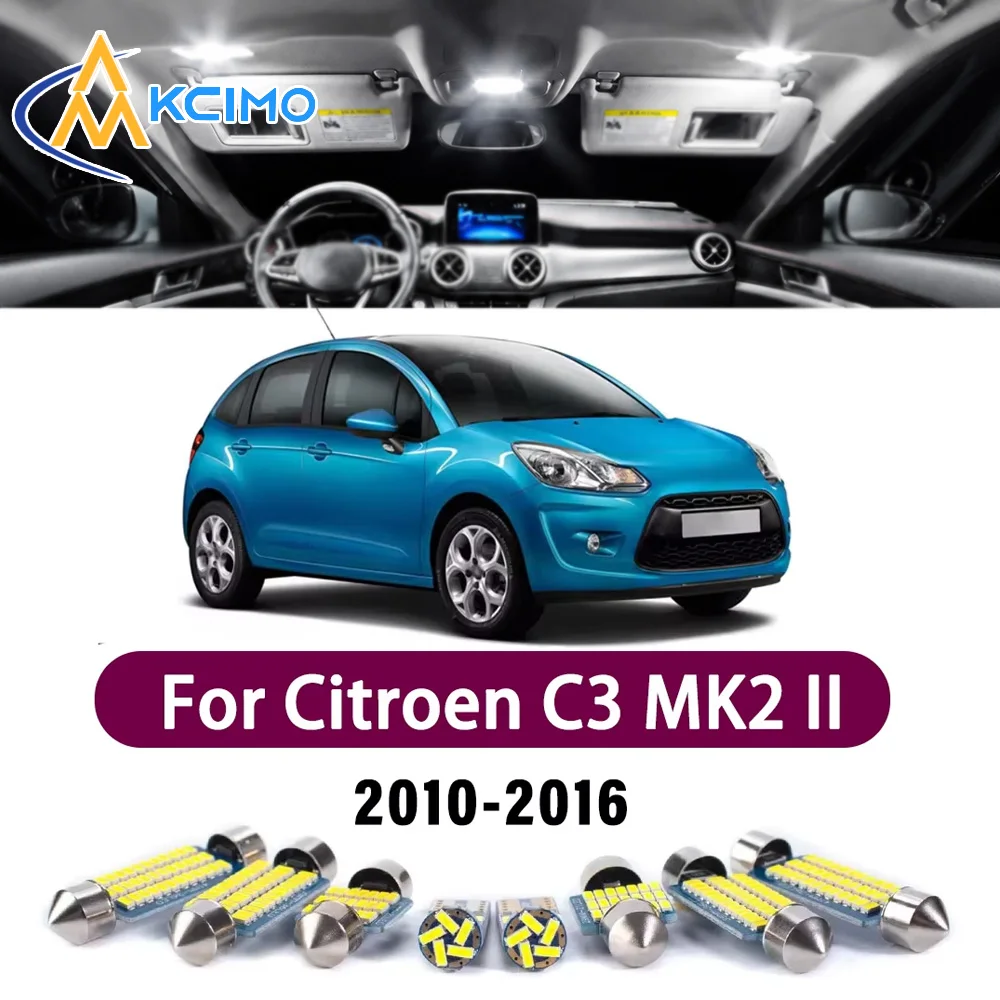 New Canbus Interior Reading Dome Vanity Mirror Light Kit For Citroen C3 MK2 II 2010-2016 Premium Bright Error-Free LED Lights
New Canbus Interior Reading Dome Vanity Mirror Light Kit For Citroen C3 MK2 II 2010-2016 Premium Bright Error-Free LED Lights