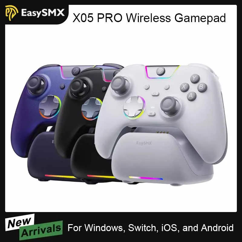Беспроводной игровой контроллер EasySMX X05 Pro с джойстиками Hall, частота опроса 1000 Гц, геймпад для ПК, Nintendo Switch, Android и iOS
Беспроводной игровой контроллер EasySMX X05 Pro с джойстиками Hall, частота опроса 1000 Гц, геймпад для ПК, Nintendo Switch, Android и iOS