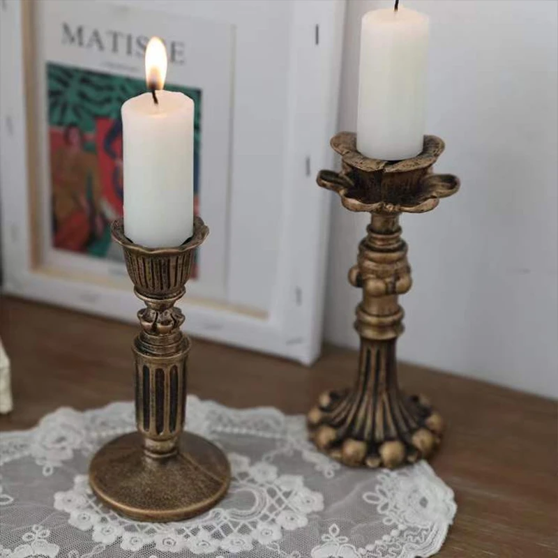 Retro Gold Candlestick Ornaments Photo Props Living Room Dining Table Atmosphere Candle Stand Base
Retro Gold Candlestick Ornaments Photo Props Living Room Dining Table Atmosphere Candle Stand Base