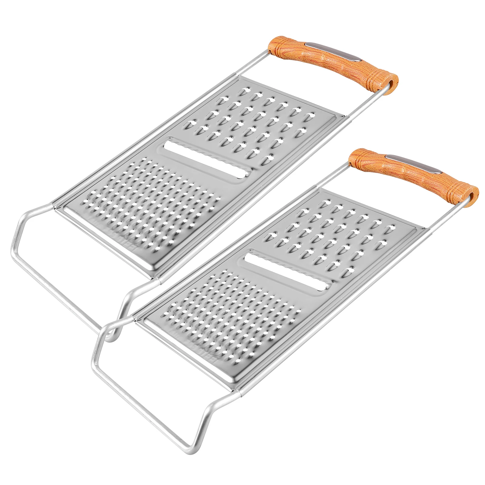 2Pcs Multi functional Stainless Steel Grater Kitchen Tool for Potato Carrot Slicer Cheese Shredder Fruit Vegetable
2Pcs Multi functional Stainless Steel Grater Kitchen Tool for Potato Carrot Slicer Cheese Shredder Fruit Vegetable