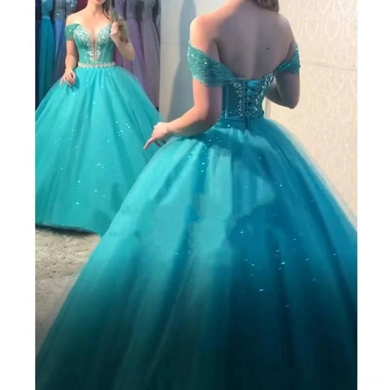 ANGELSBRIDEP Off-Shoulder Quinceanera Dresses Vestidos De 15 Anos Sparkly Crystal Princess Birthday Deep V-Neck Gowns Plus
ANGELSBRIDEP Off-Shoulder Quinceanera Dresses Vestidos De 15 Anos Sparkly Crystal Princess Birthday Deep V-Neck Gowns Plus