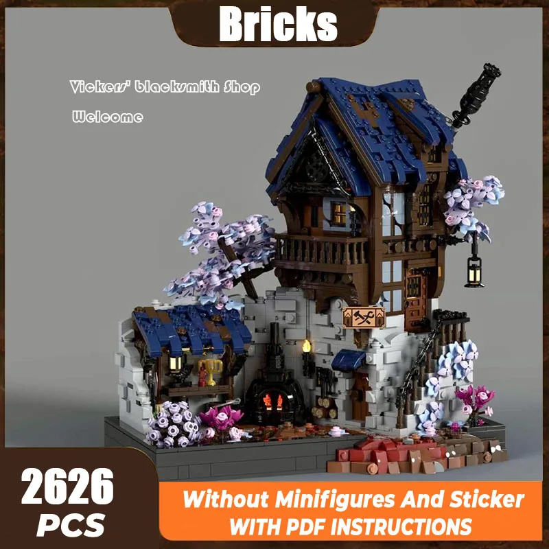 Moc building block retro architectural model Vickers blacksmith shop technology modular building block toy DIY set assembly
Moc building block retro architectural model Vickers blacksmith shop technology modular building block toy DIY set assembly
