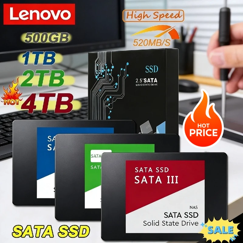 Внешний и внутренний портативный SSD-накопитель Lenovo 4 ТБ, интерфейс SATA3, высокоскоростной твердотельный накопитель для ноутбука
Внешний и внутренний портативный SSD-накопитель Lenovo 4 ТБ, интерфейс SATA3, высокоскоростной твердотельный накопитель для ноутбука