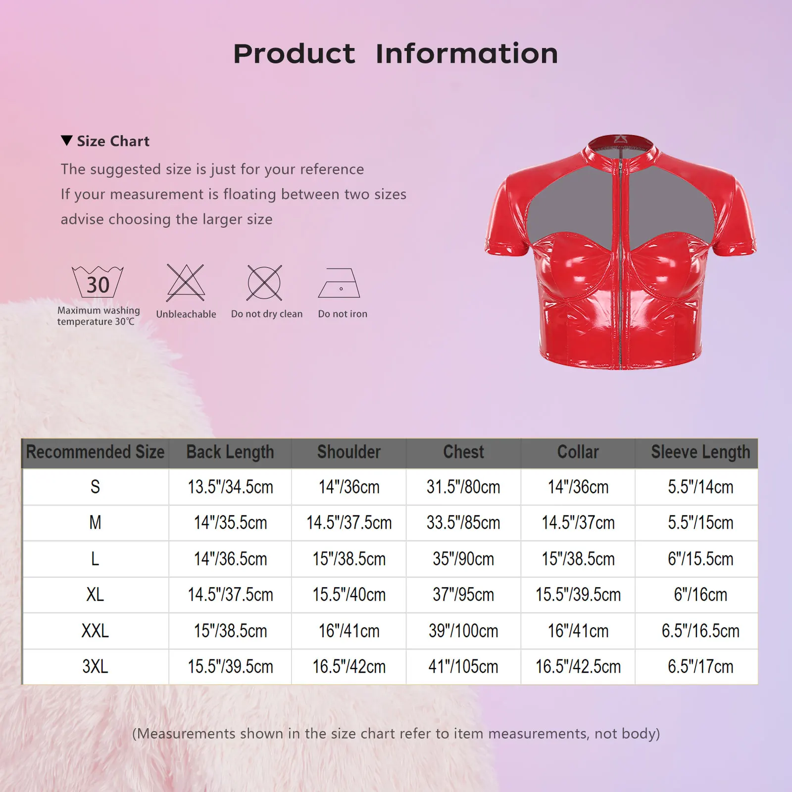 Womens Wet Look PU Glossy Cropped Top Push-up Underwire Cutout Mock Neck Short Sleeve Front Zipper Crop Top for Night Party Club
Womens Wet Look PU Glossy Cropped Top Push-up Underwire Cutout Mock Neck Short Sleeve Front Zipper Crop Top for Night Party Club