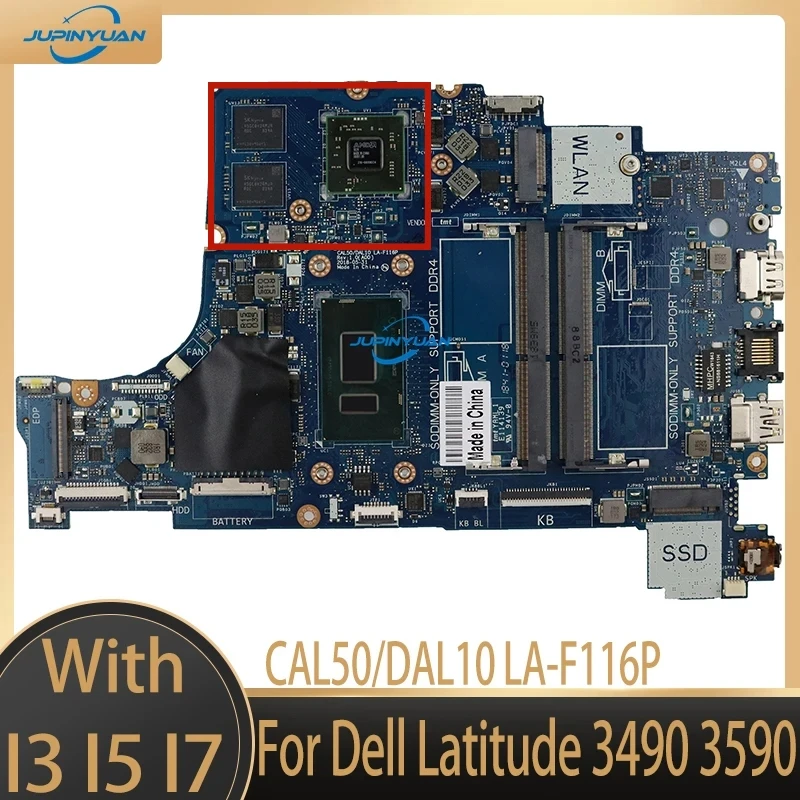 CAL50/DAL10 LA-F116P For Dell Latitude 3490 3590 Laptop Motherboard With 3865U I3-7020U I5-8250U I7-8550U CN-0PR566 08M4FC DDR4
CAL50/DAL10 LA-F116P For Dell Latitude 3490 3590 Laptop Motherboard With 3865U I3-7020U I5-8250U I7-8550U CN-0PR566 08M4FC DDR4