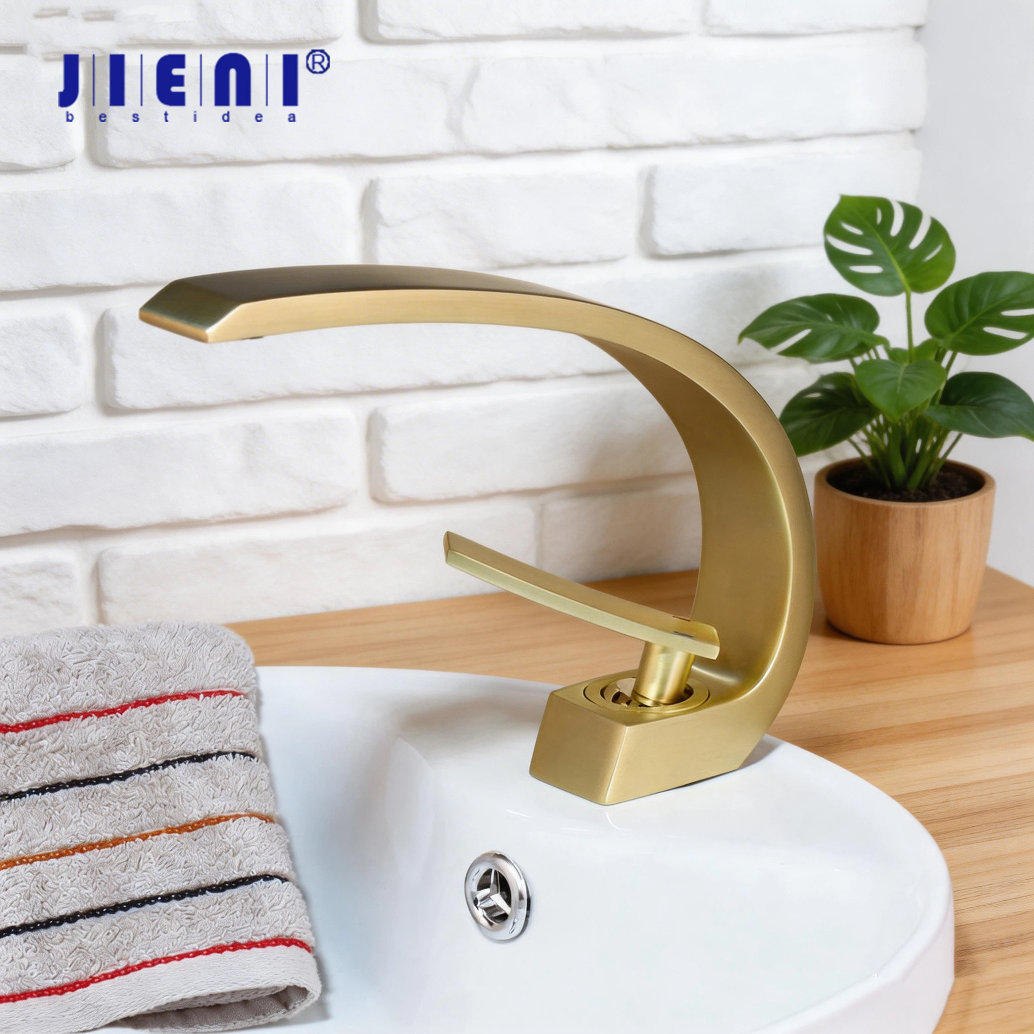 Смеситель для раковины JIENI: Современный минималистичный латунный кран для ванной, одинарный, настольный, креативный изогнутый дизайн, для горячей и холодной воды
Смеситель для раковины JIENI: Современный минималистичный латунный кран для ванной, одинарный, настольный, креативный изогнутый дизайн, для горячей и холодной воды